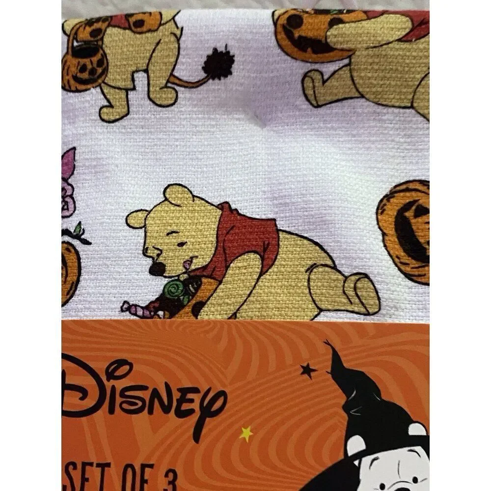 3 Pack Disney Winnie The Pooh Halloween Costumes Kitchen Towels‎ 16 X 26” NEW
